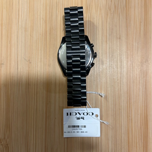 Coach Tompson Watch With 41mm Black Chronograph Face & Black Bracelet. - Picture 4 of 5